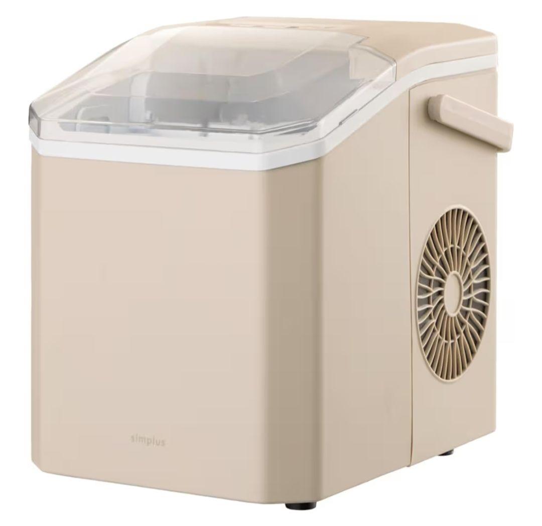 simplus 製氷機 最短6分 透明氷5サイズ調整自動洗浄 家庭用排水口付き