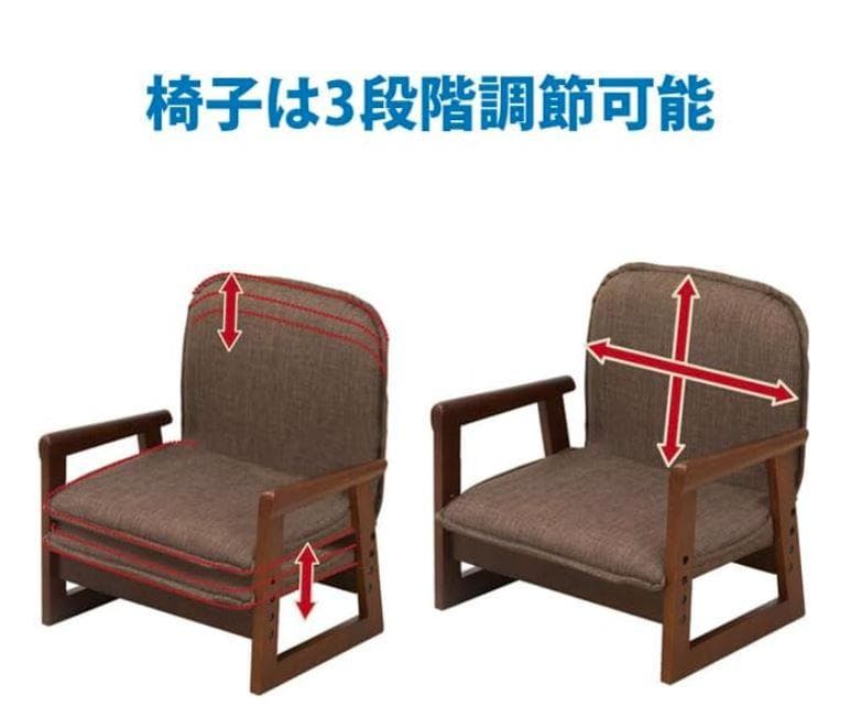 【ふーちゃん様】 おひとり様コタツ ブラウン 3点セット (炬燵・椅子・布団)