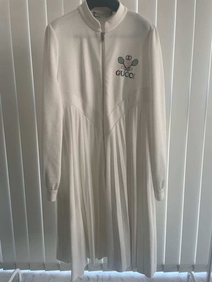 GUCCI テニスモチーフ ジップアップワンピース L