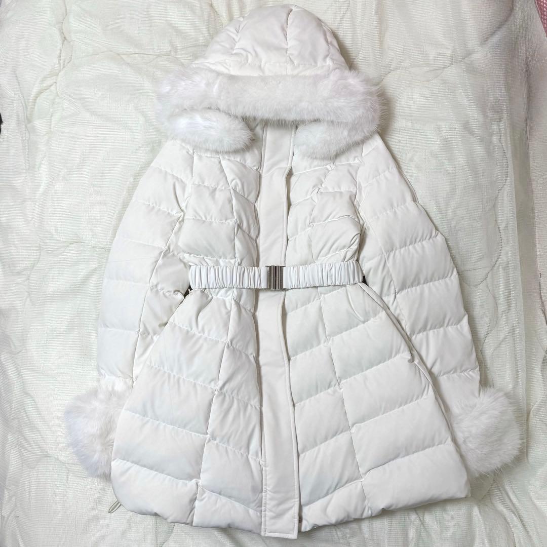 最安値✨　rienda 【神くびれダウン】Aラインダウンワンピコート　ファー