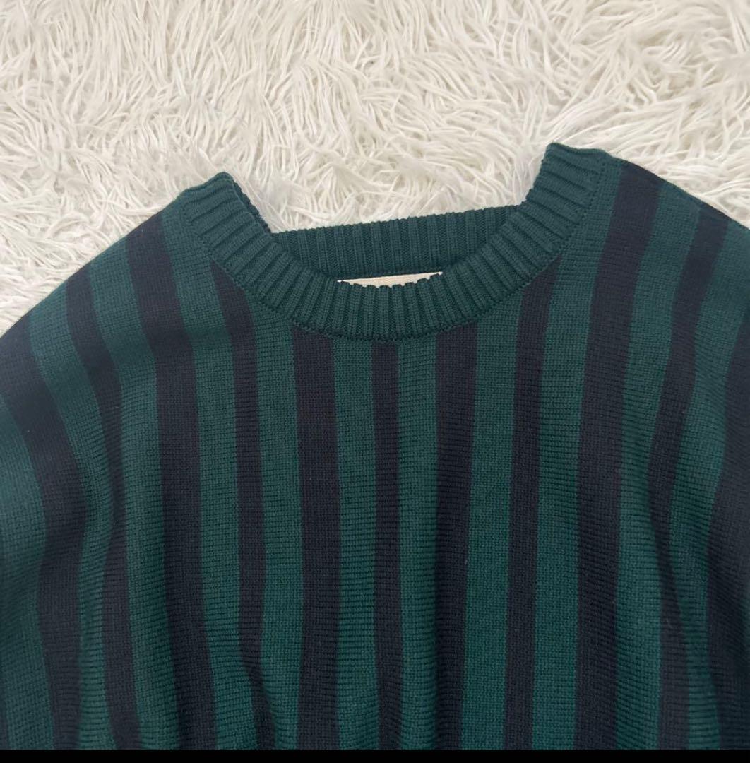 S*Q様 MARNI ダークグリーン ブラック ストライプ ニットM