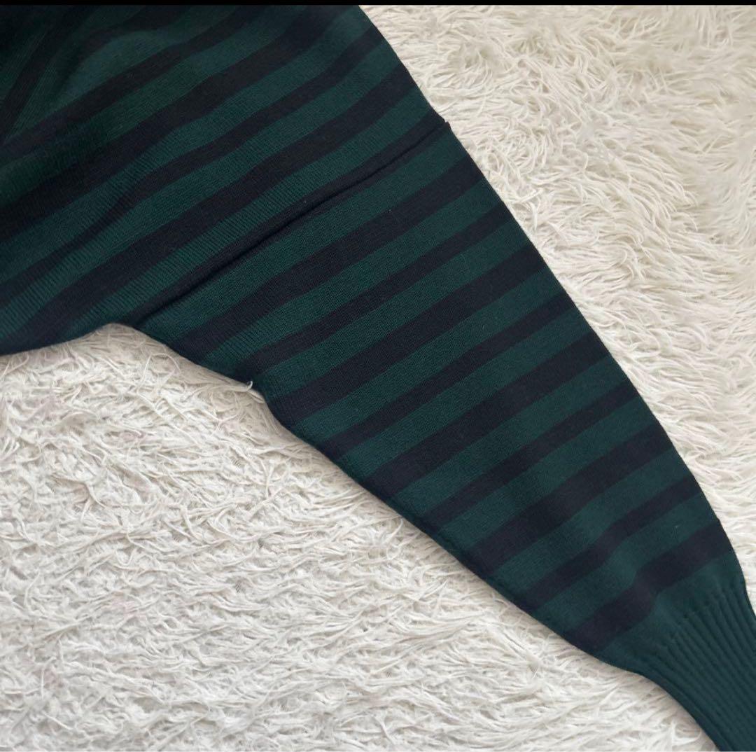 S*Q様 MARNI ダークグリーン ブラック ストライプ ニットM