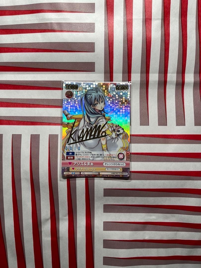 VS ヴィクトリースパーク ARIA アリス&まぁ サインカード 天野こずえ