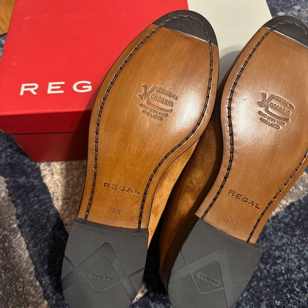REGAL スエード ブラウン ローファー