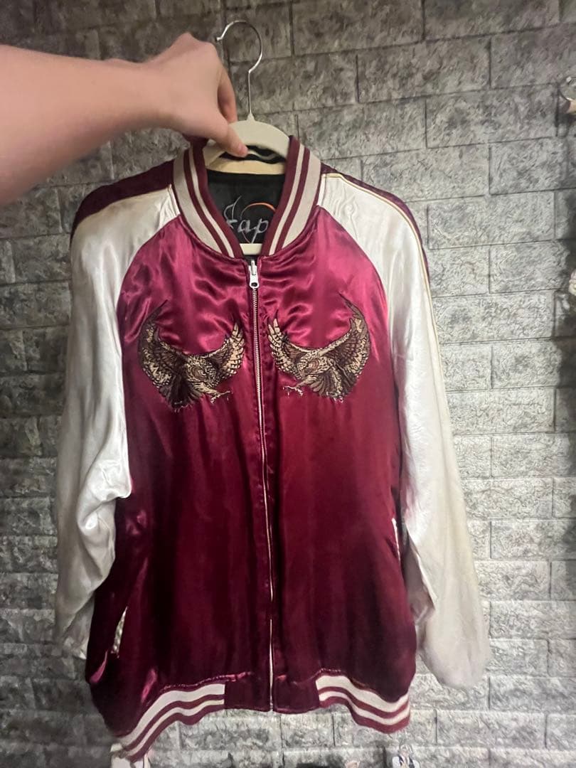 絡繰　スカジャン　リバーシブル