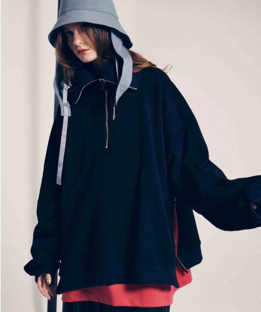 （美品）【Maison Special】 ハイネックハーフジップ　スウェット