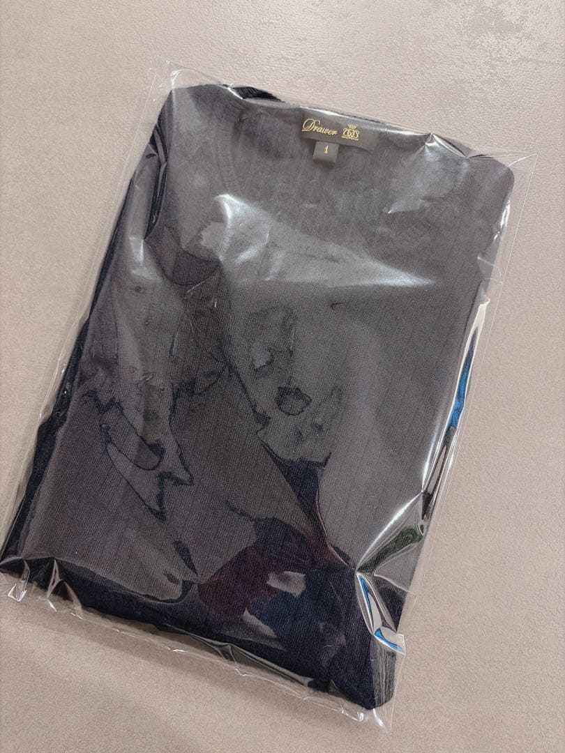 Drawer 18G カシミヤシルク　リブクルーネック　ニット　ドゥロワー