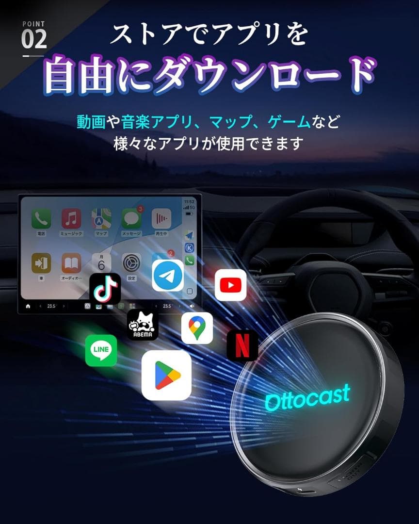 【新品・未使用】オットキャスト P3 Pro Ottocast 新型 最新モデル