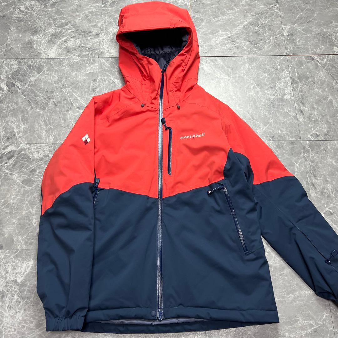 極美品　モンベル　パウダーポップパーカー　アウトドア　軽量　スキーウェア
