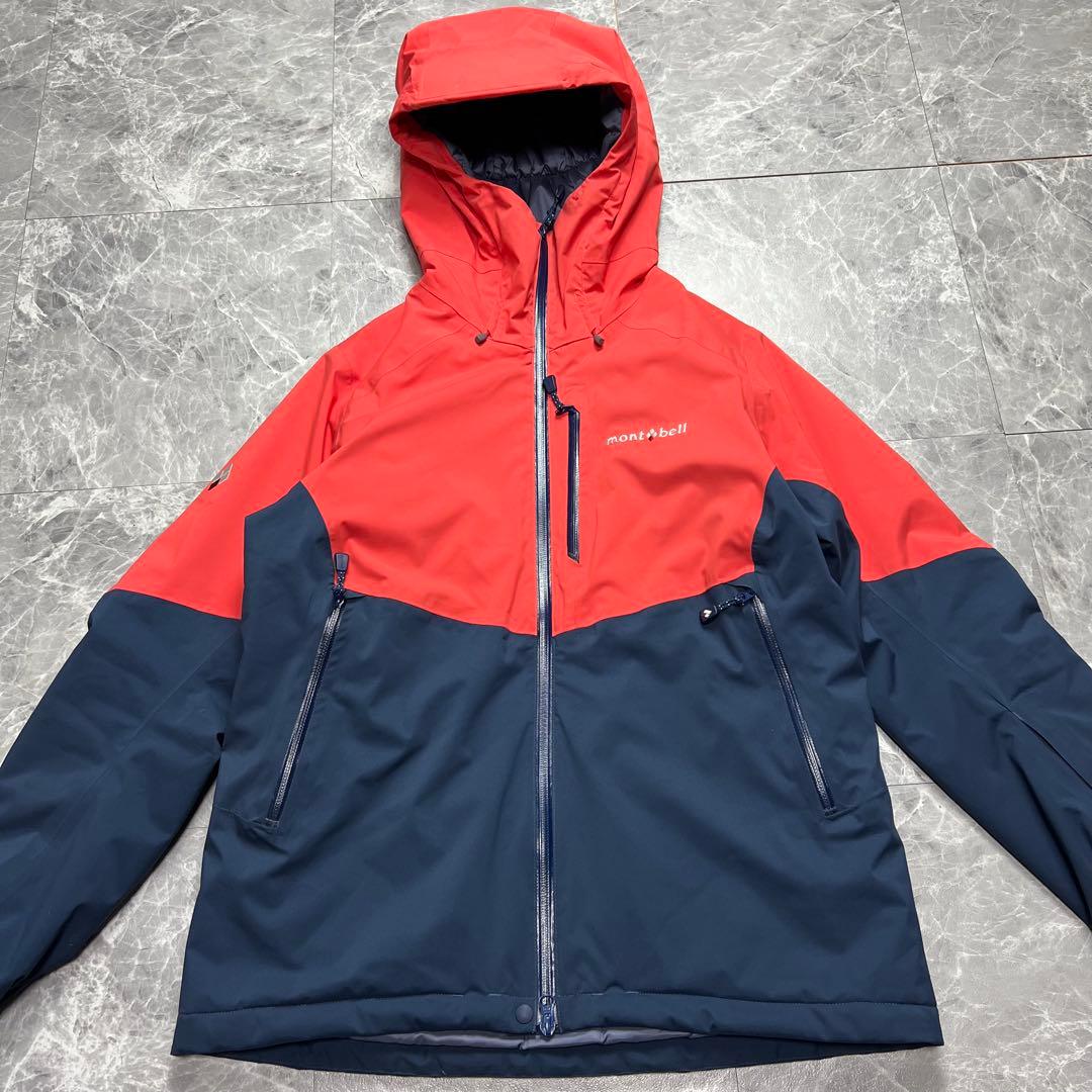 極美品　モンベル　パウダーポップパーカー　アウトドア　軽量　スキーウェア