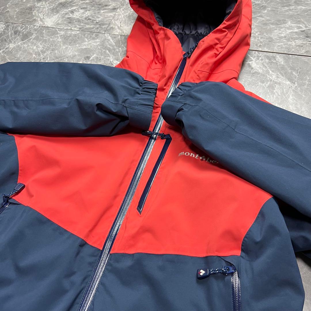 極美品　モンベル　パウダーポップパーカー　アウトドア　軽量　スキーウェア