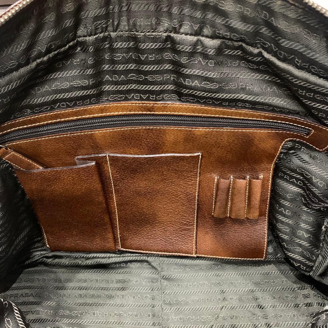 【専用づかちん様】　PRADA ビジネスバッグ ベージュ ブラウン