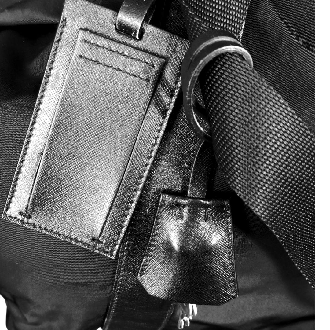大容量 PRADA プラダ ブラック ナイロン ボストンバッグ 旅行鞄