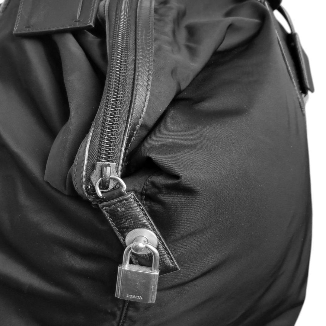 大容量 PRADA プラダ ブラック ナイロン ボストンバッグ 旅行鞄