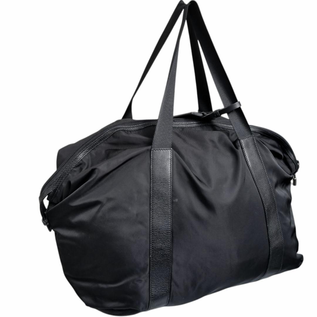 大容量 PRADA プラダ ブラック ナイロン ボストンバッグ 旅行鞄