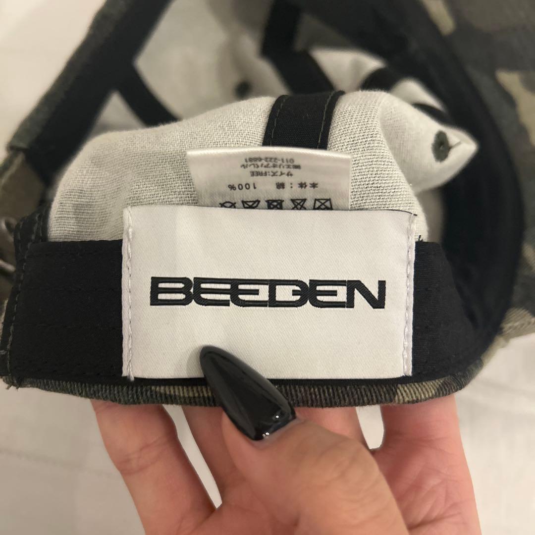 BEEDEN 迷彩柄 ストーン付きキャップ