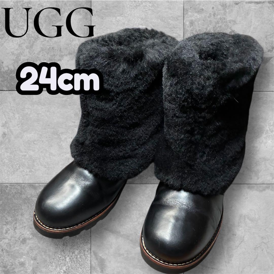 美品 UGG アグ PATTEN パッテン ムートンブーツ ワークブーツ