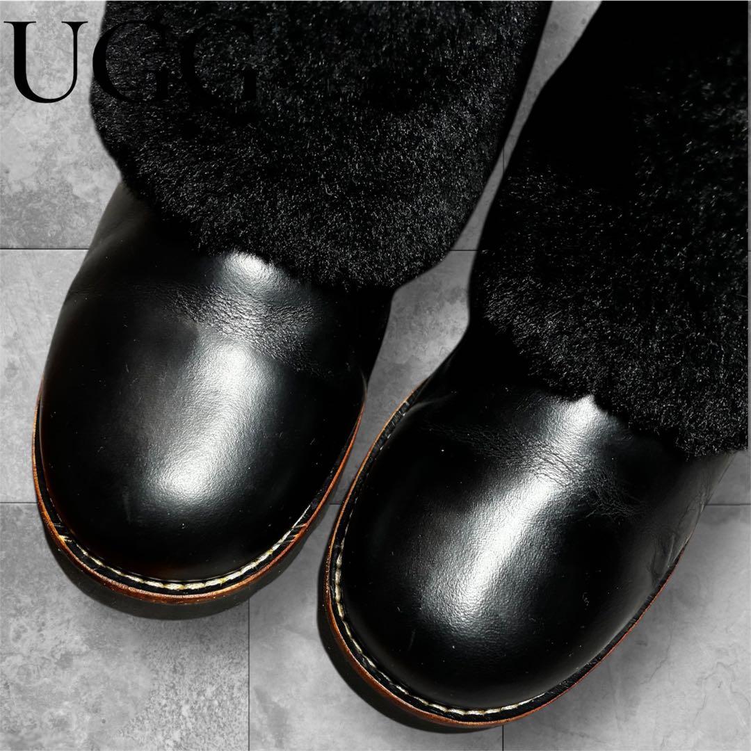 美品 UGG アグ PATTEN パッテン ムートンブーツ ワークブーツ