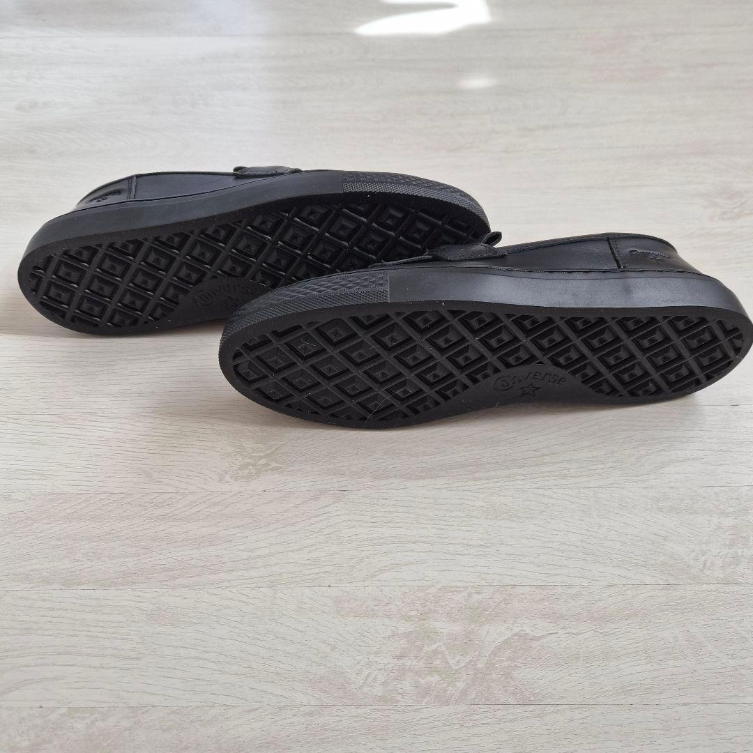 コンバース　ブラックフリンジローファー