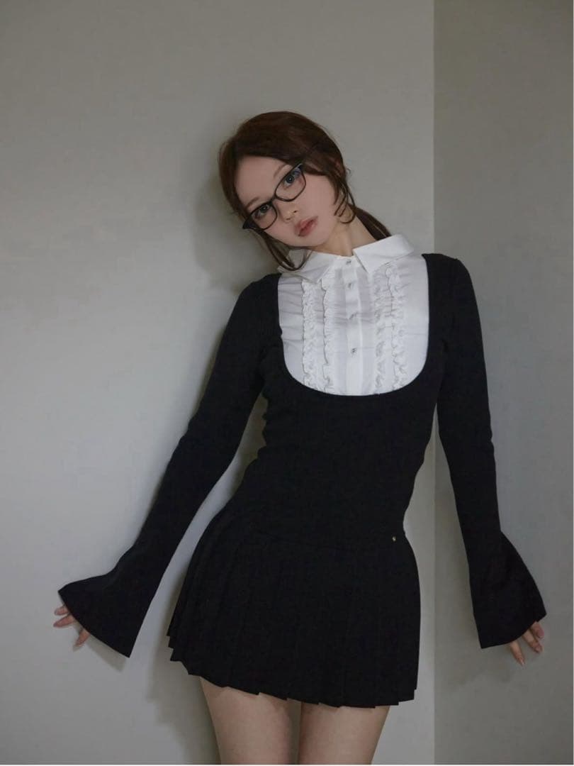 ワンピース andmary Lotta frill mini dress