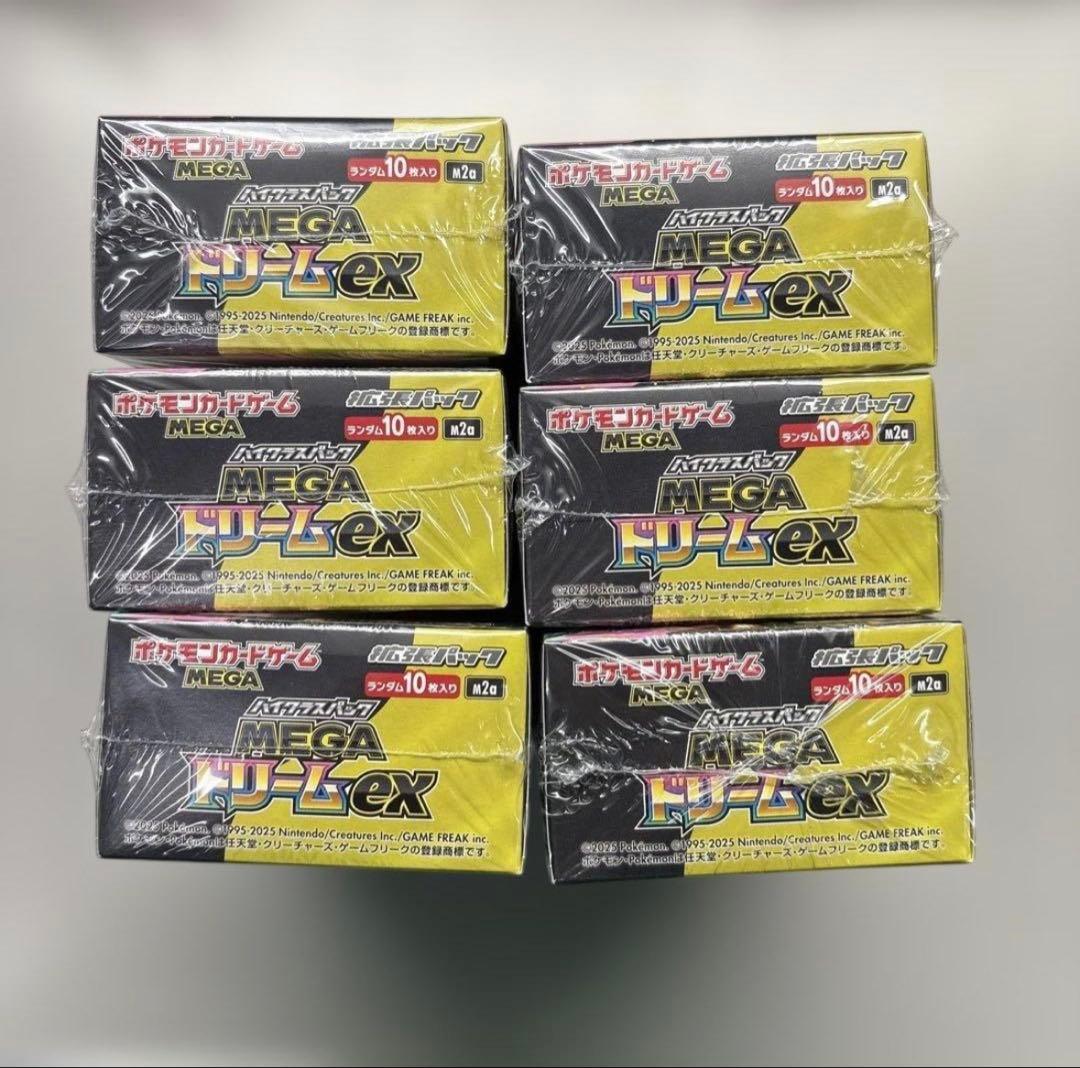 新品未開封シュリンク付　ポケモンカードゲーム MEGA ドリームex 6BOX