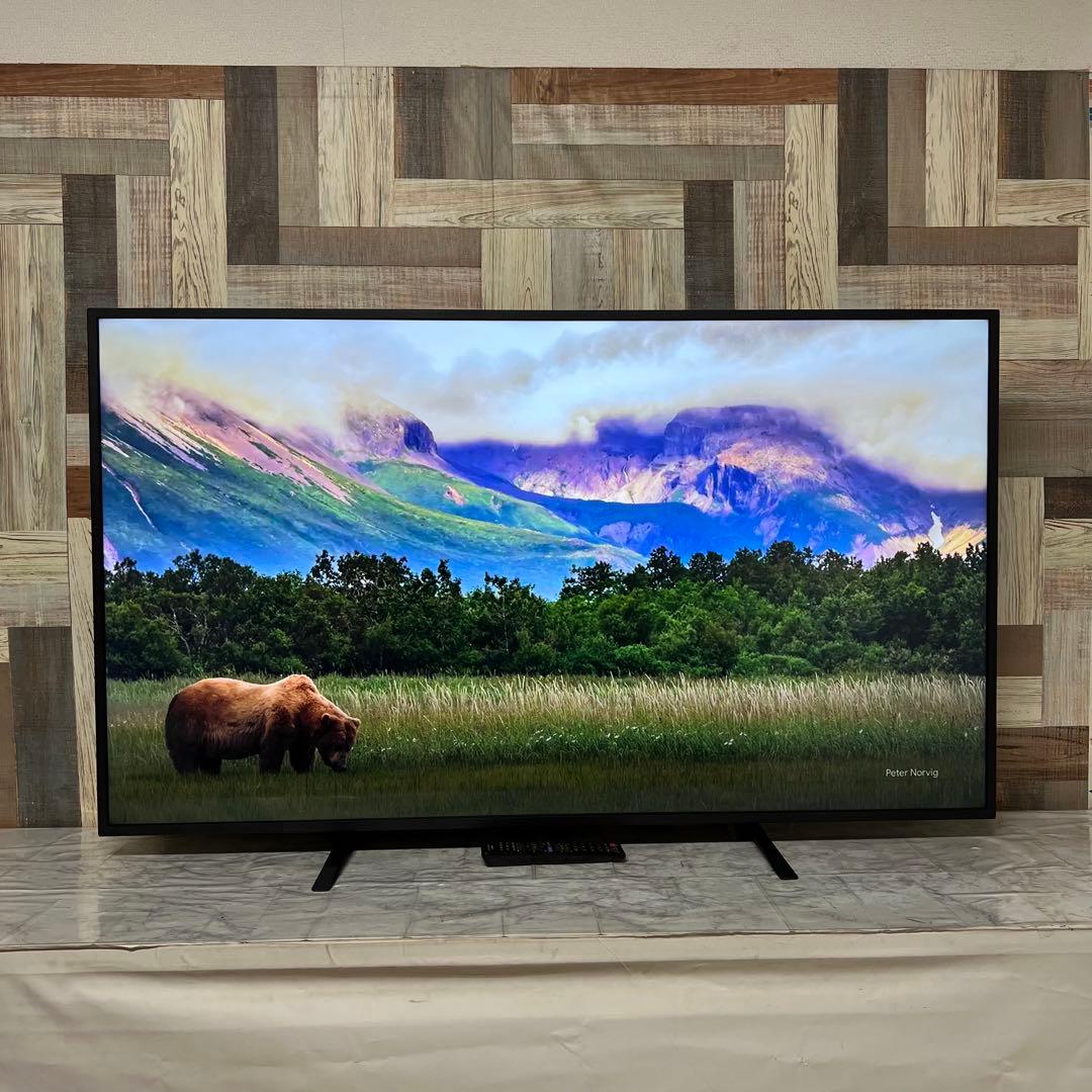 即日受渡❣️全国送料込SHARP55型4K液晶モニター、スピーカー搭載 リモコン付