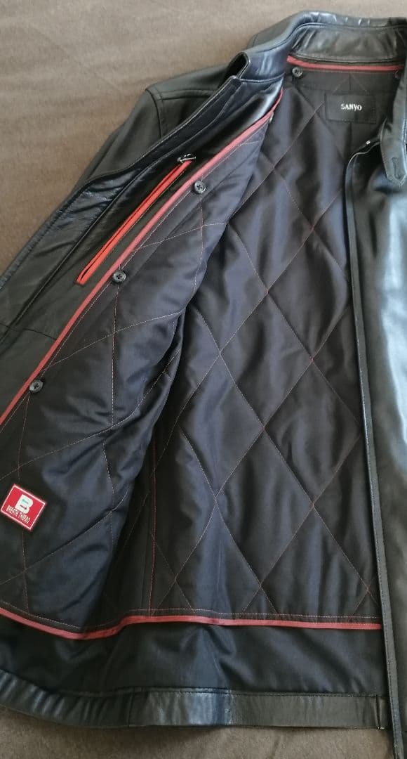 メンズ レザーブルゾン