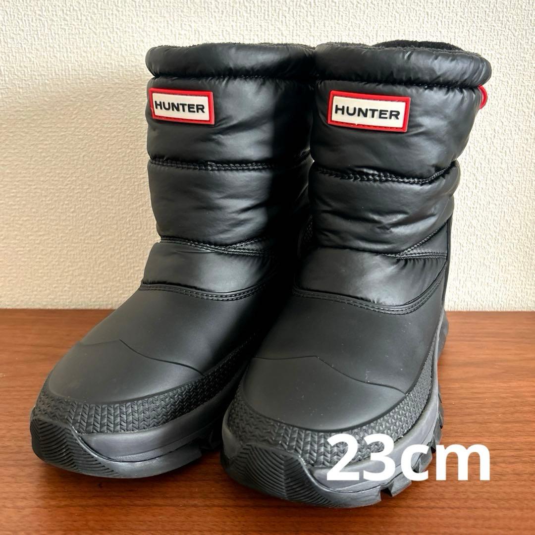 HUNTER ハンター　スノーブーツ　23cm ブラック　ミドル丈
