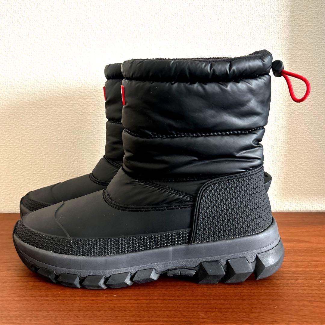 HUNTER ハンター　スノーブーツ　23cm ブラック　ミドル丈