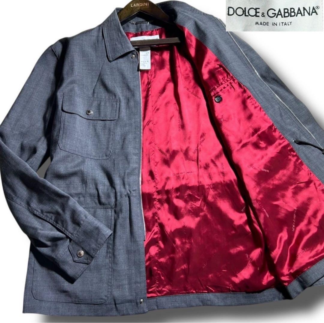 ①54サイズ DOLCE&GABBANA ジップアップブルゾンジャケット グレー