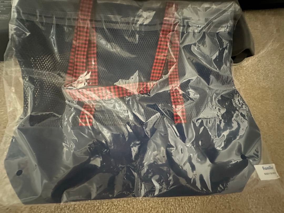 新品 未使用 ファミリア familiar メッシュトートバッグ ネイビー