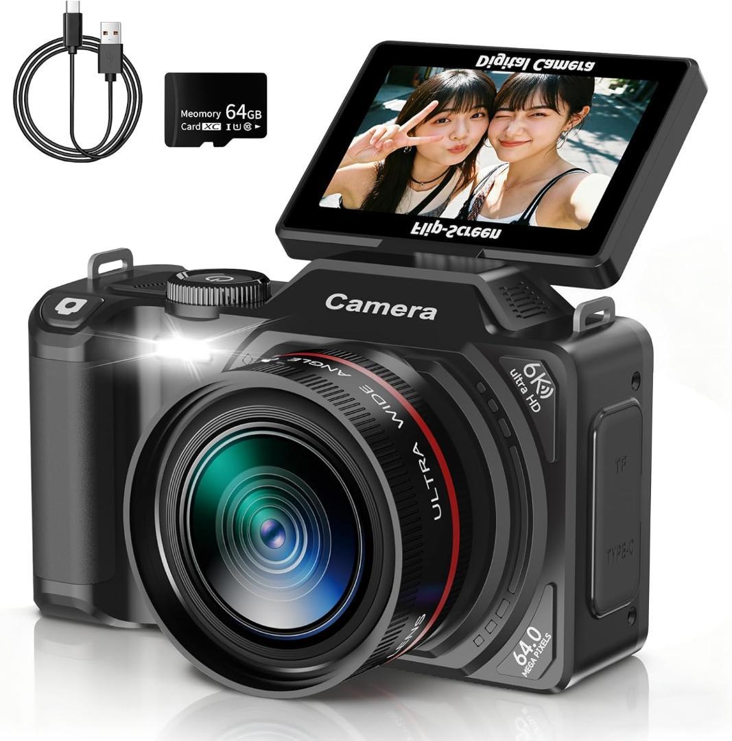 6K デジカメ 9600万画素 デジタルカメラ スマホに転送 WIFI転送機能