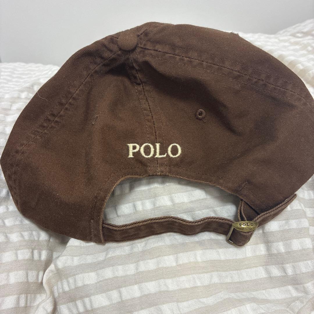 即完売 ポロ ラルフローレン ブラウンキャップ　POLO RALPH RALPH
