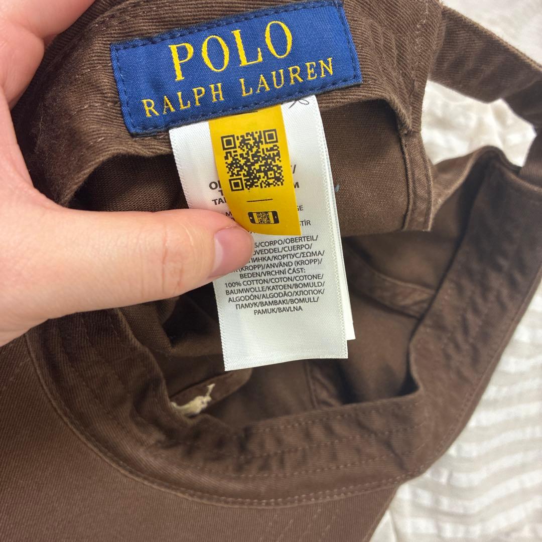 即完売 ポロ ラルフローレン ブラウンキャップ　POLO RALPH RALPH