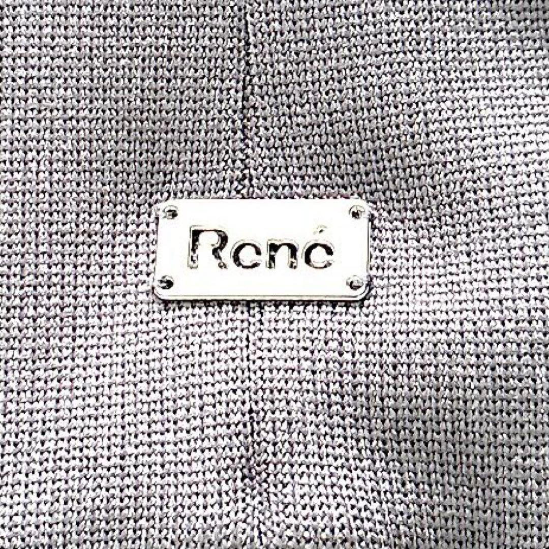 希少✨美品ルネ　フリルワンピース　ニットドレス　ロゴプレート　美シルエット　近年