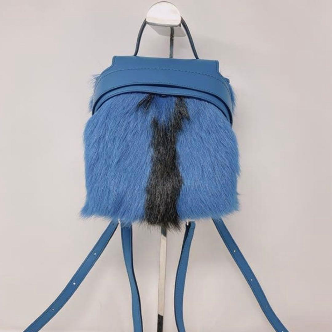 【正規品】トッズ ファー×レザー ウェーブ バッグパック ミニバッグ ショルダー