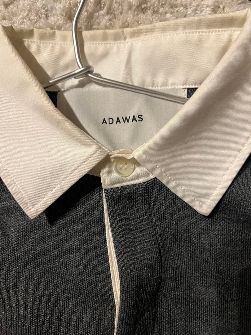 ADAWAS アダワス　ポロ襟　ラガーシャツ風ミニワンピース