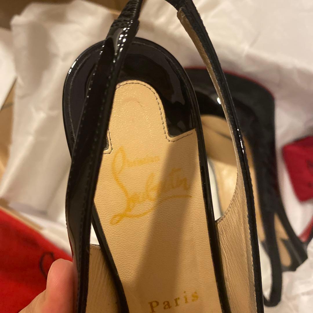 【花】ルブタン パンプス BLACK 37 RED