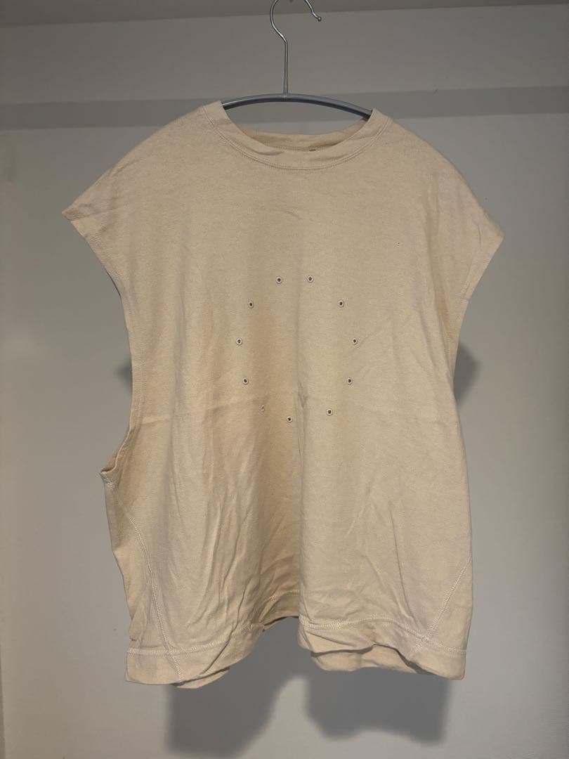 JIAN YE CIRCLE NOSLEE CHARCOAL タンクトップ