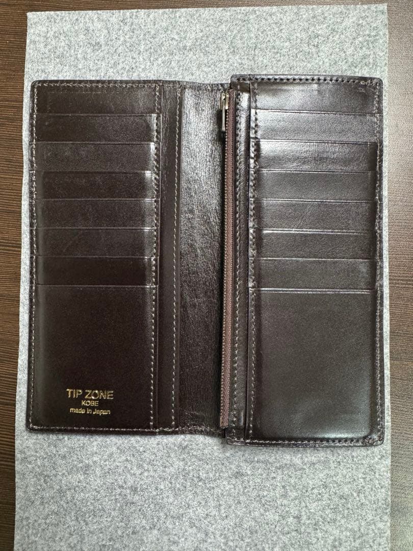 TIP ZONE ダークブラウン 長財布　未使用