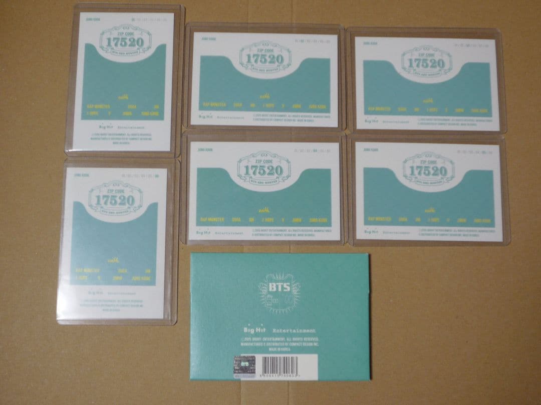 BTS 2NDMUSTER ZIPCODE17520ジョングクミニフォト トレカ