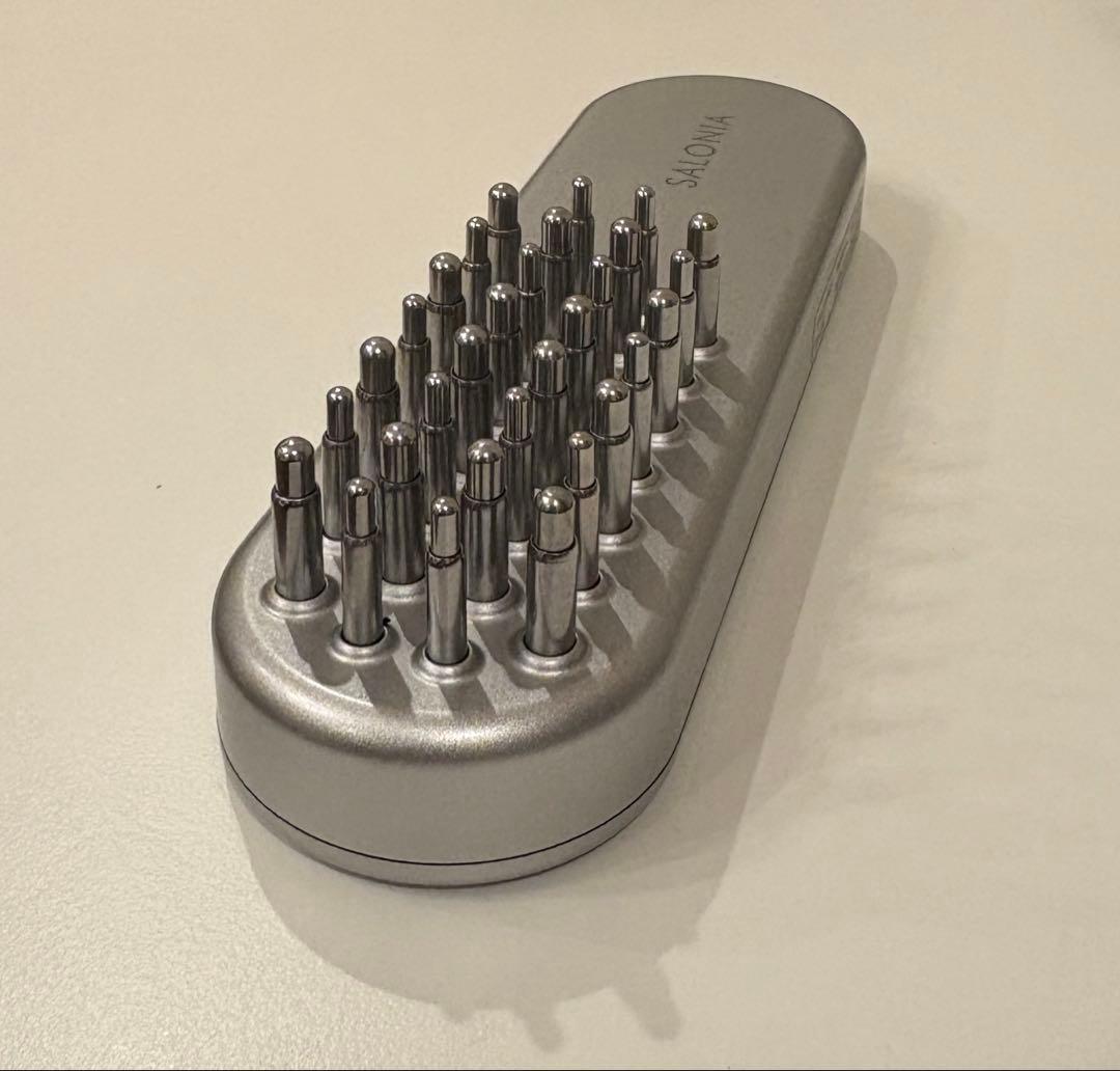 SALONIA 電気バリブラシ 美顔器 スカルプ フェイス ボディ用