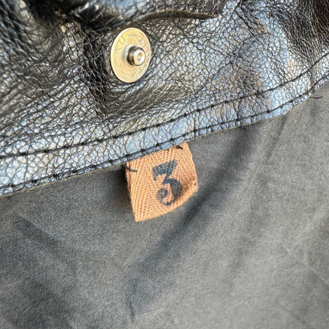 40s 50s イタリア軍 実物 モーターサイクル ジャケット ライダース L