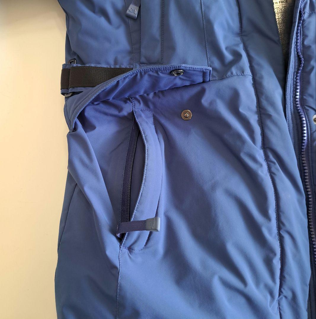 THE NORTH FACE 青レディースダウンジャケットフード付きL寸(90)