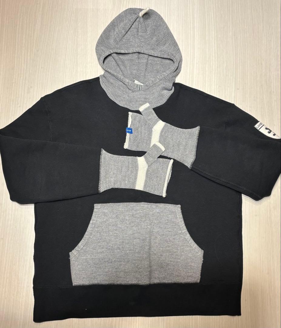 【希少デザイン】LOOPWHEELER フード付きパーカー L