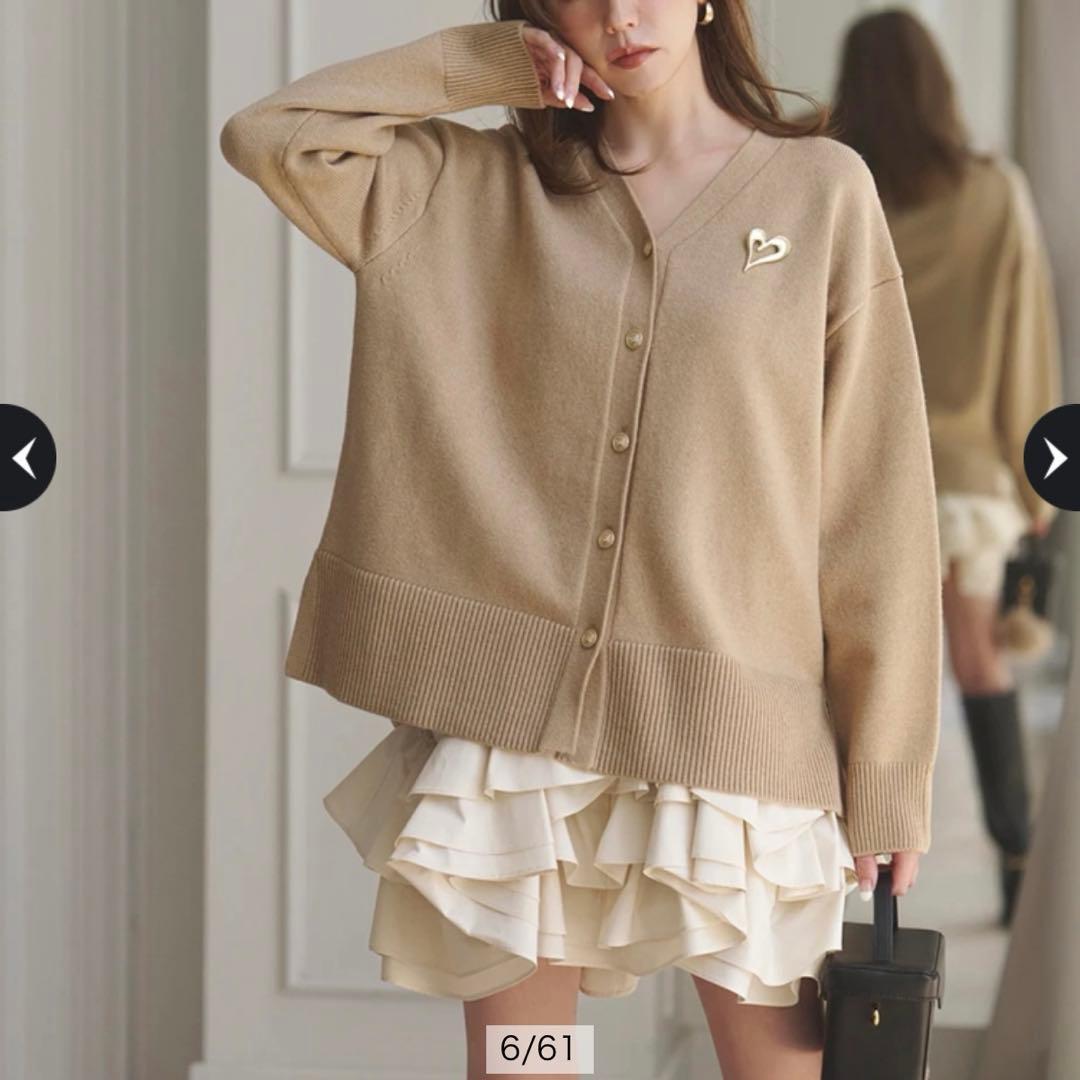 JUSGLITTY カーディガン ペプラムワンピセットArpege story