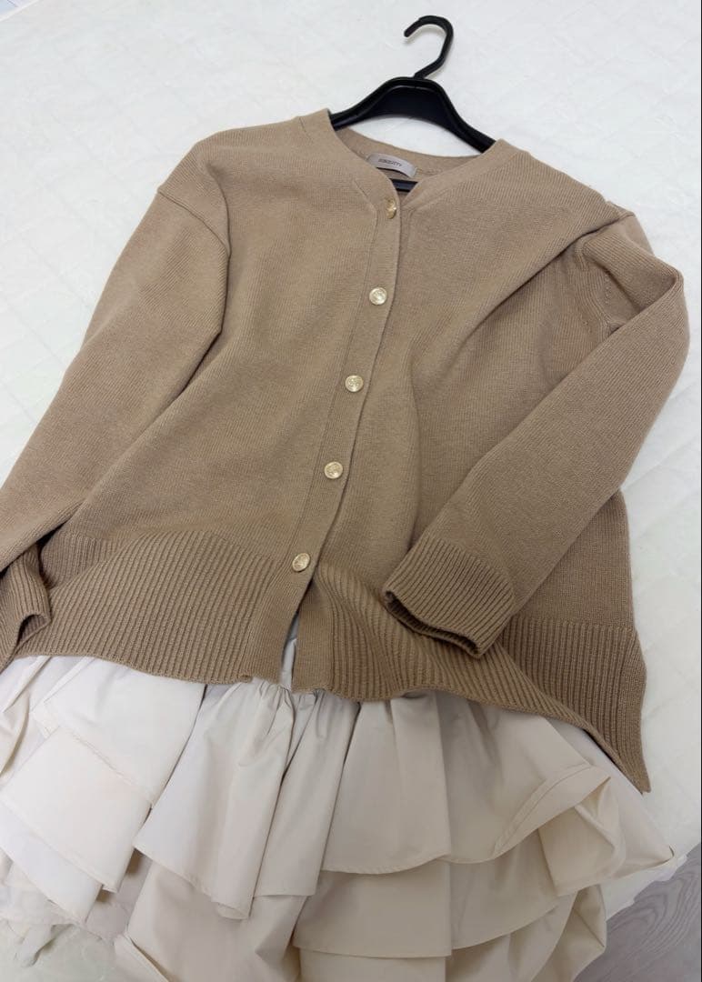 JUSGLITTY カーディガン ペプラムワンピセットArpege story