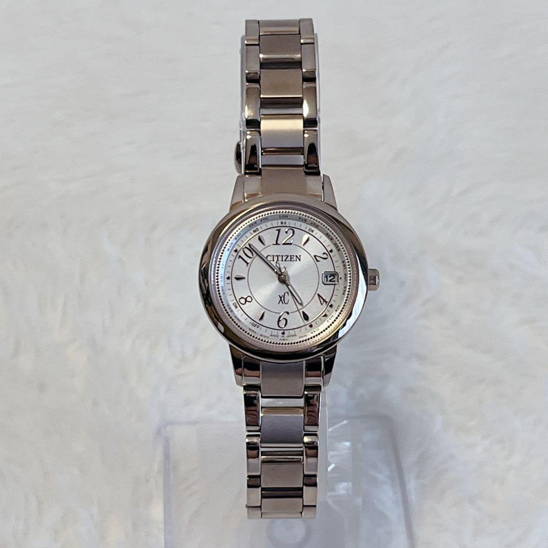 【美品】 シチズン xC クロスシー エコドライブ電波時計 レディース腕時計