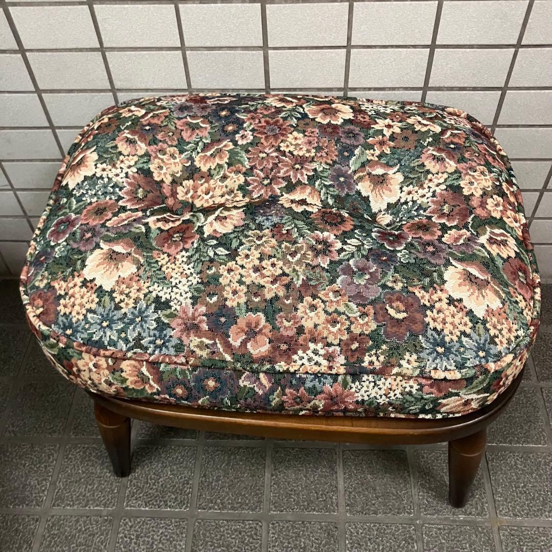 ヴィンテージ 飛騨家具 飛騨産業 乗鞍 オットマン　キツツキ 民芸 飛騨スツール