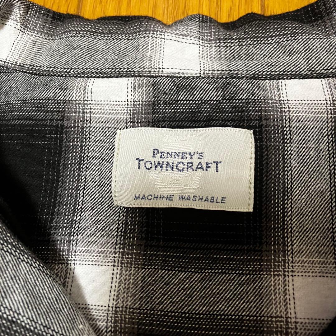復刻　TOWNCRAFT オンブレチェック　シャツ L